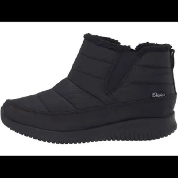 Skechers Ultra flex shawty ankle boots winter boots puffer boots black size 7.5 - Picture 1 of 9